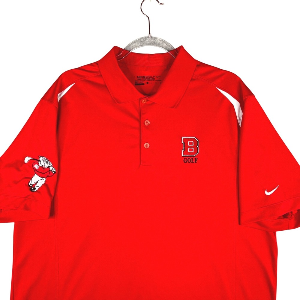 Nike Golf Tour Performance Dri-FIT Polo Shirt Mens XL Red Butler Bulldogs B Golf